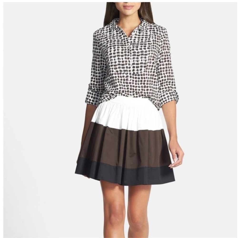 Kate Spade ♠️ Coffee Bean ☕️ Bib Button Up